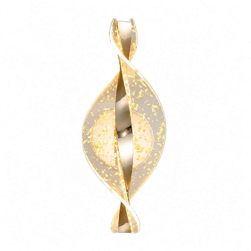 Modern Gold LED Snowflake Wall Sconce