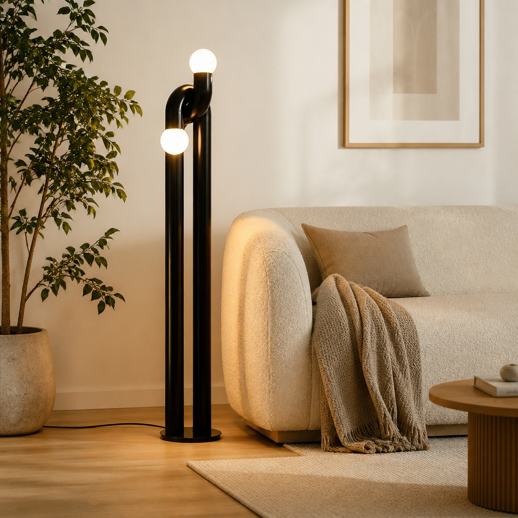 Modern Iron LED Vertical Art Floor Lamp