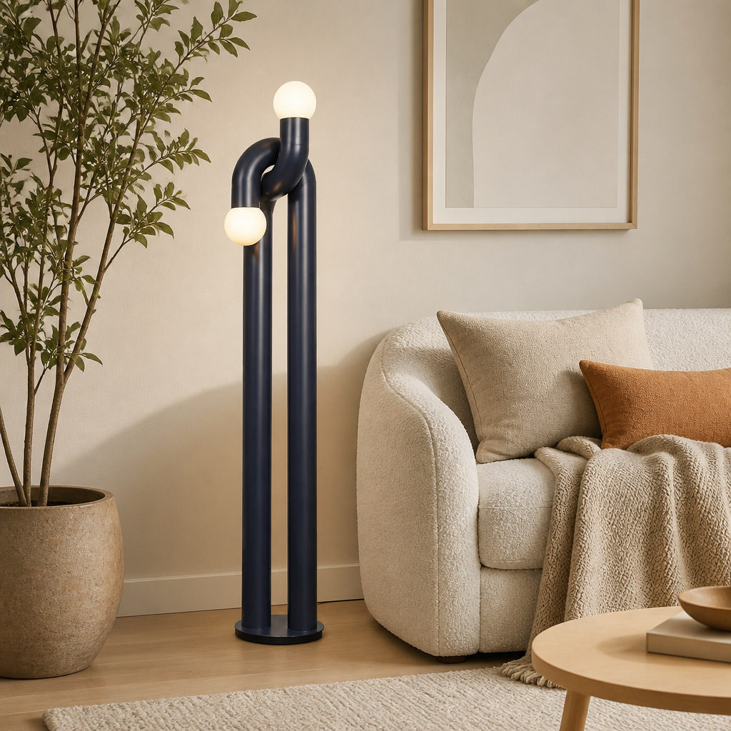 Modern Iron LED Vertical Art Floor Lamp