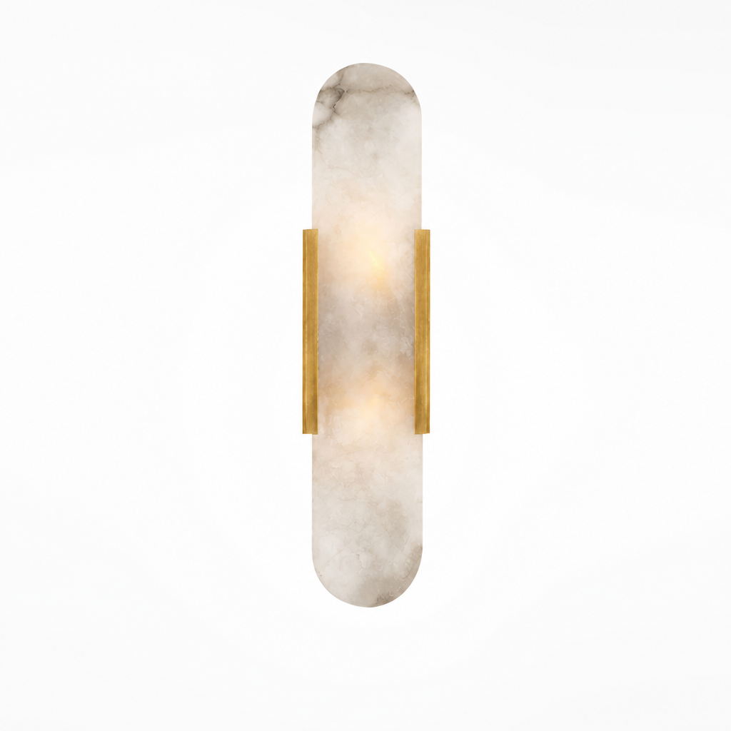 Modern Marble & Gold Wall Sconce