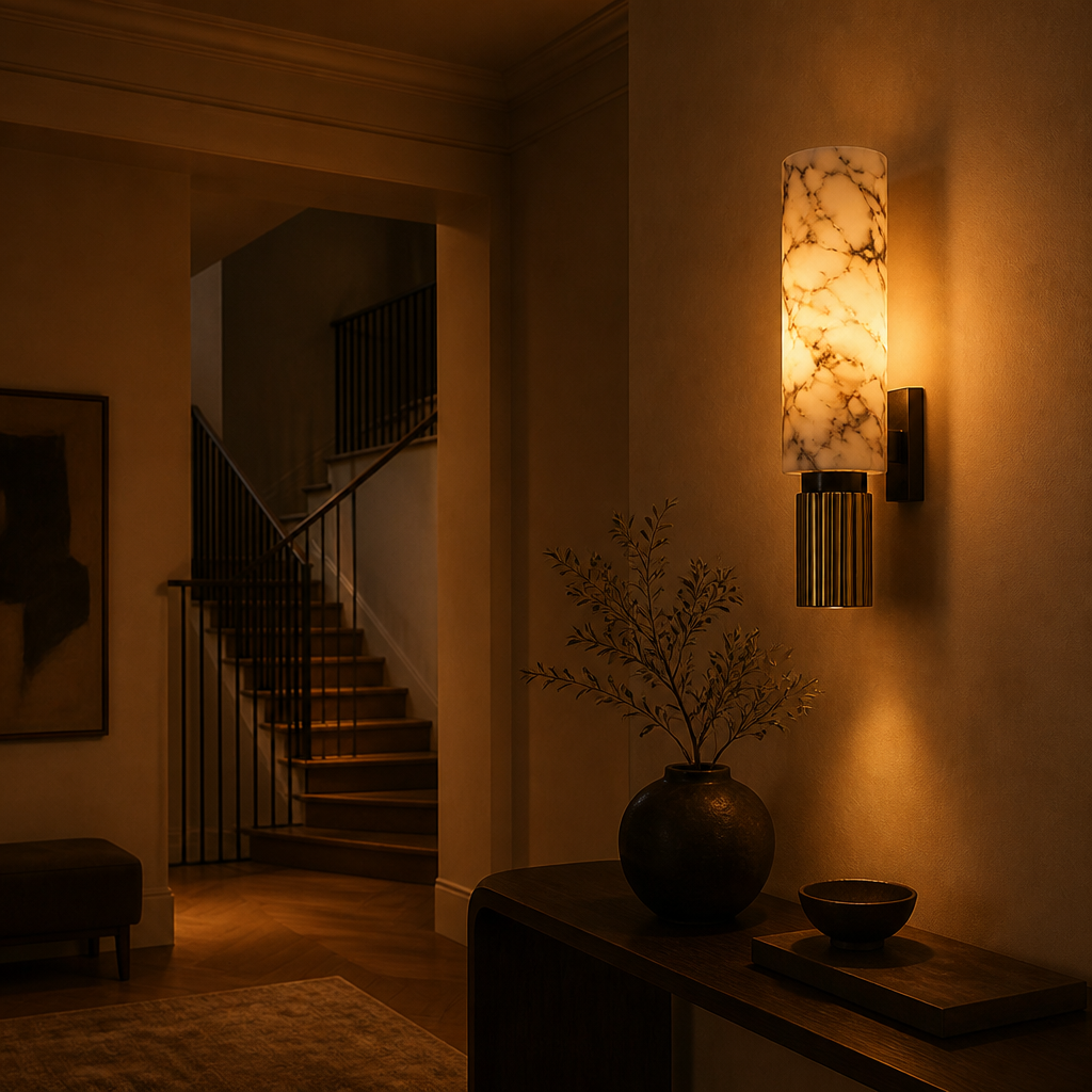 Modern Natural Marble LED Wall Sconce
