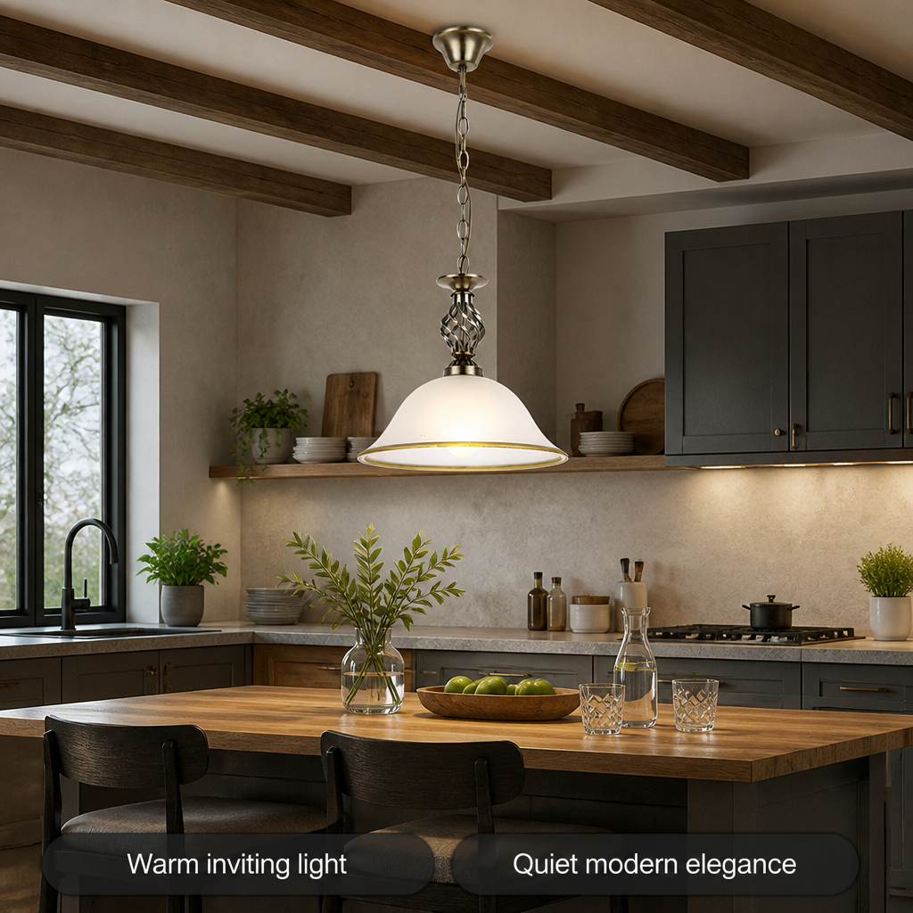 Modern Satin Glass Pendant Light