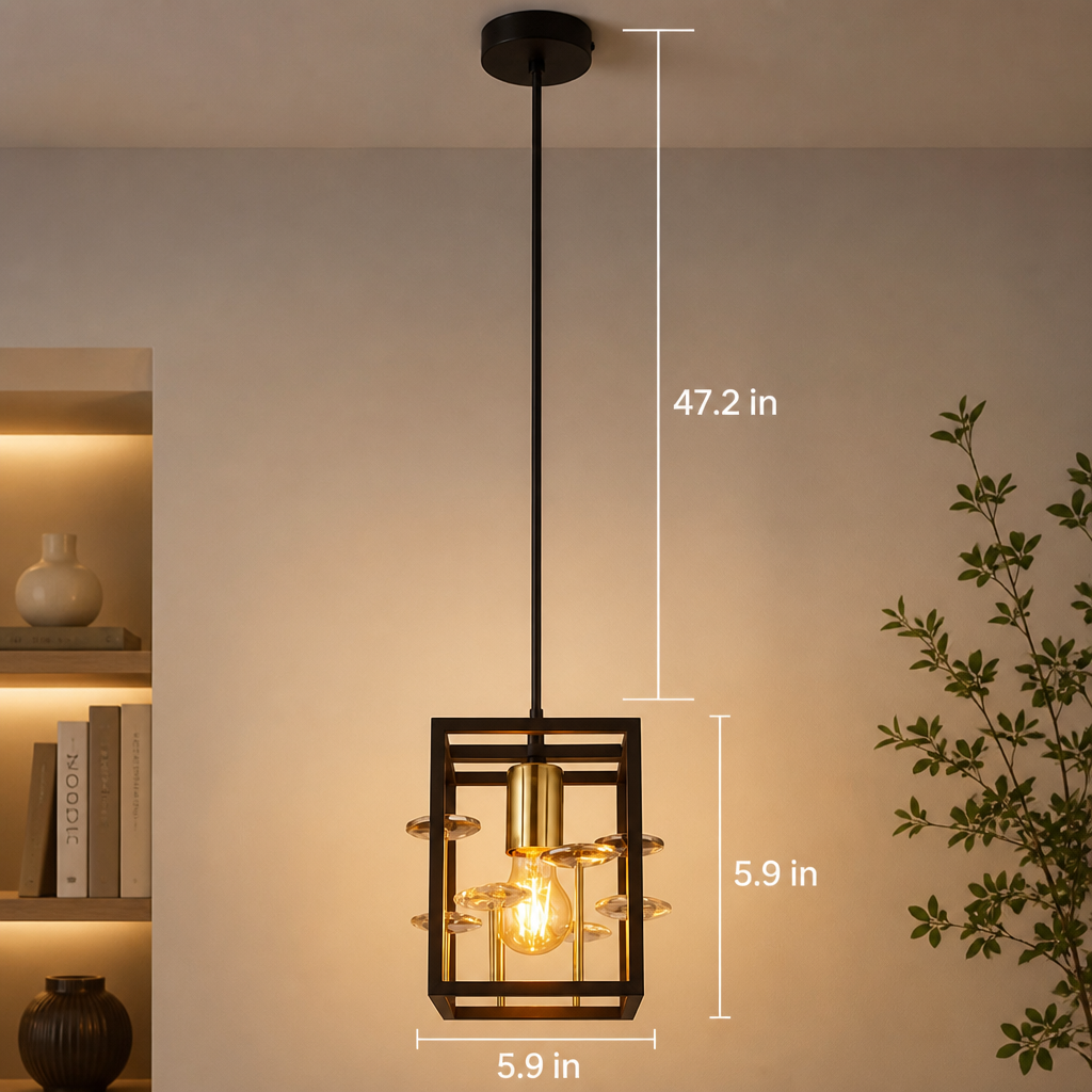 Modern Smoked Crystal LED Pendant Light