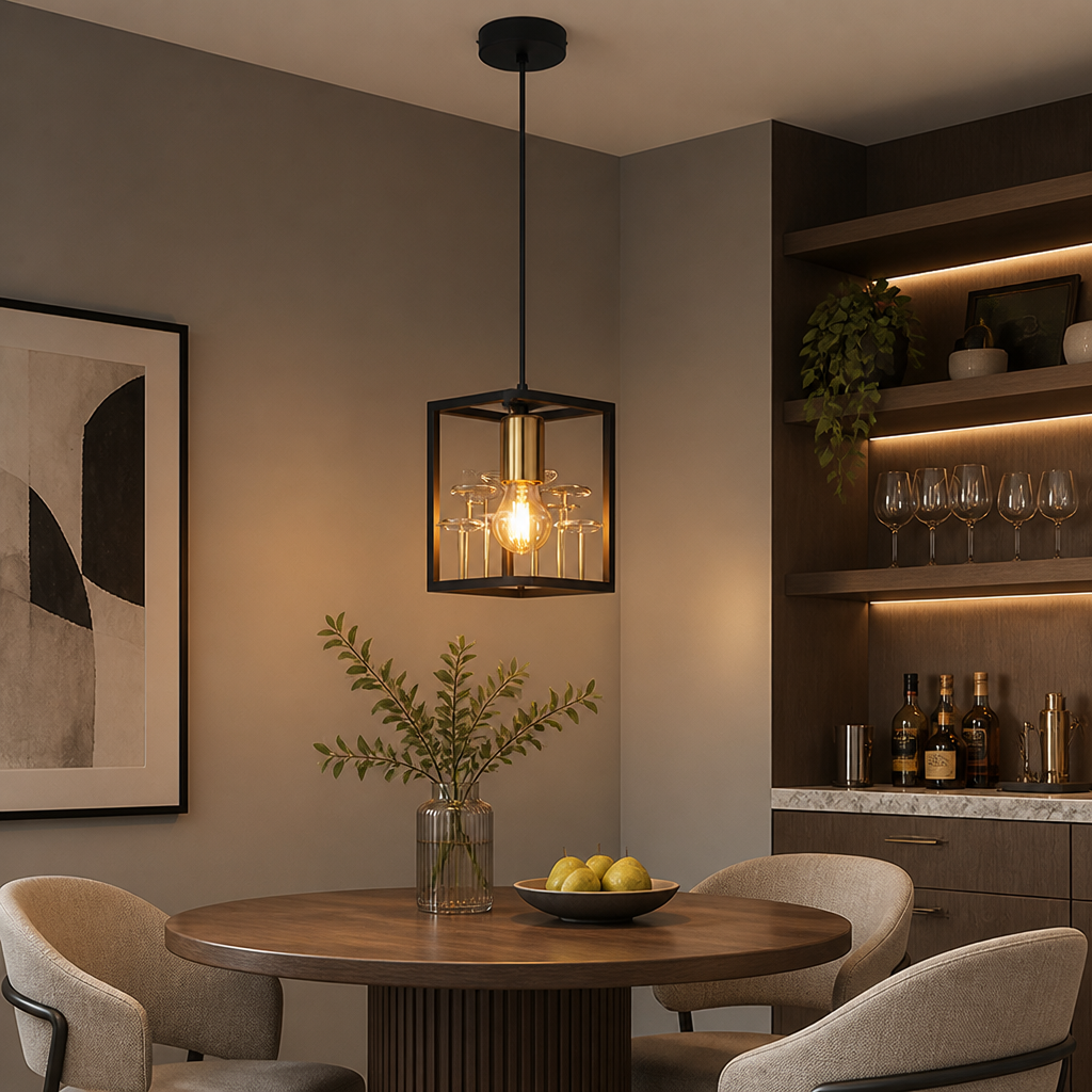 Modern Smoked Crystal LED Pendant Light