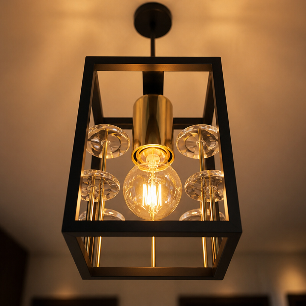 Modern Smoked Crystal LED Pendant Light