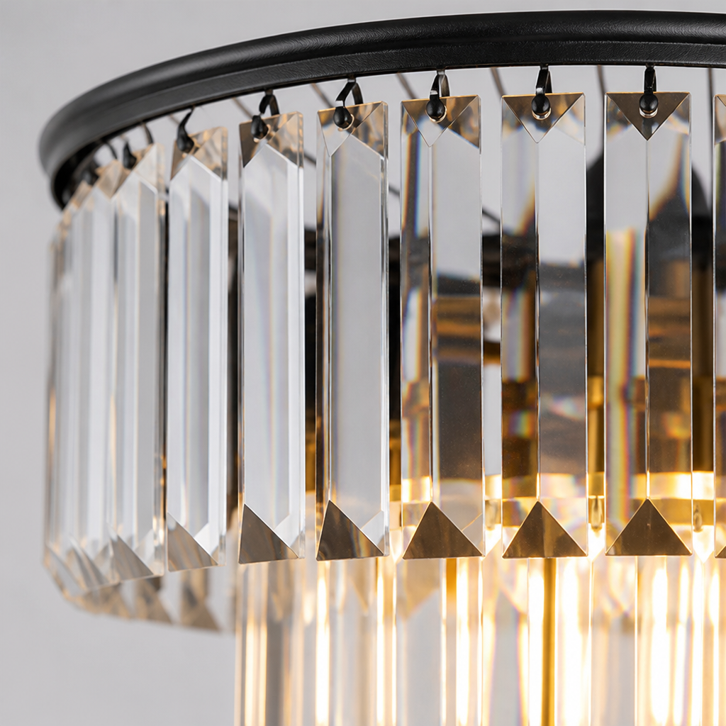 Modern Smoky Glass Three-Arm Floor Lamp