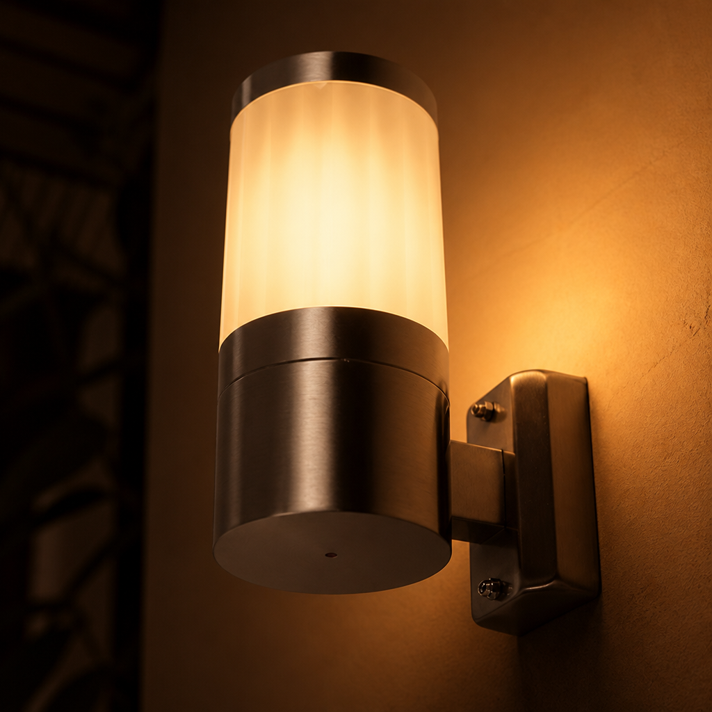 Modern Stainless Steel Semi-Circular Outdoor Wall Light