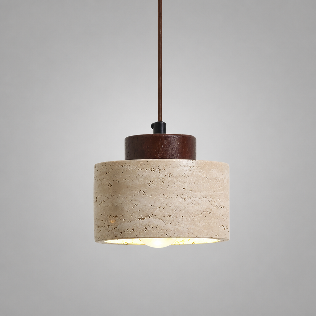 Modern Travertine Stone Pendant Light