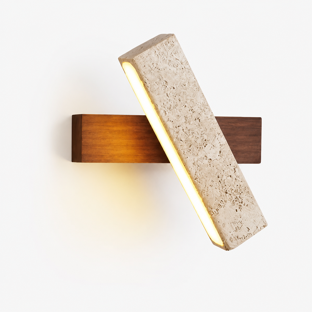 Natural Stone LED Handcrafted Wall Sconce