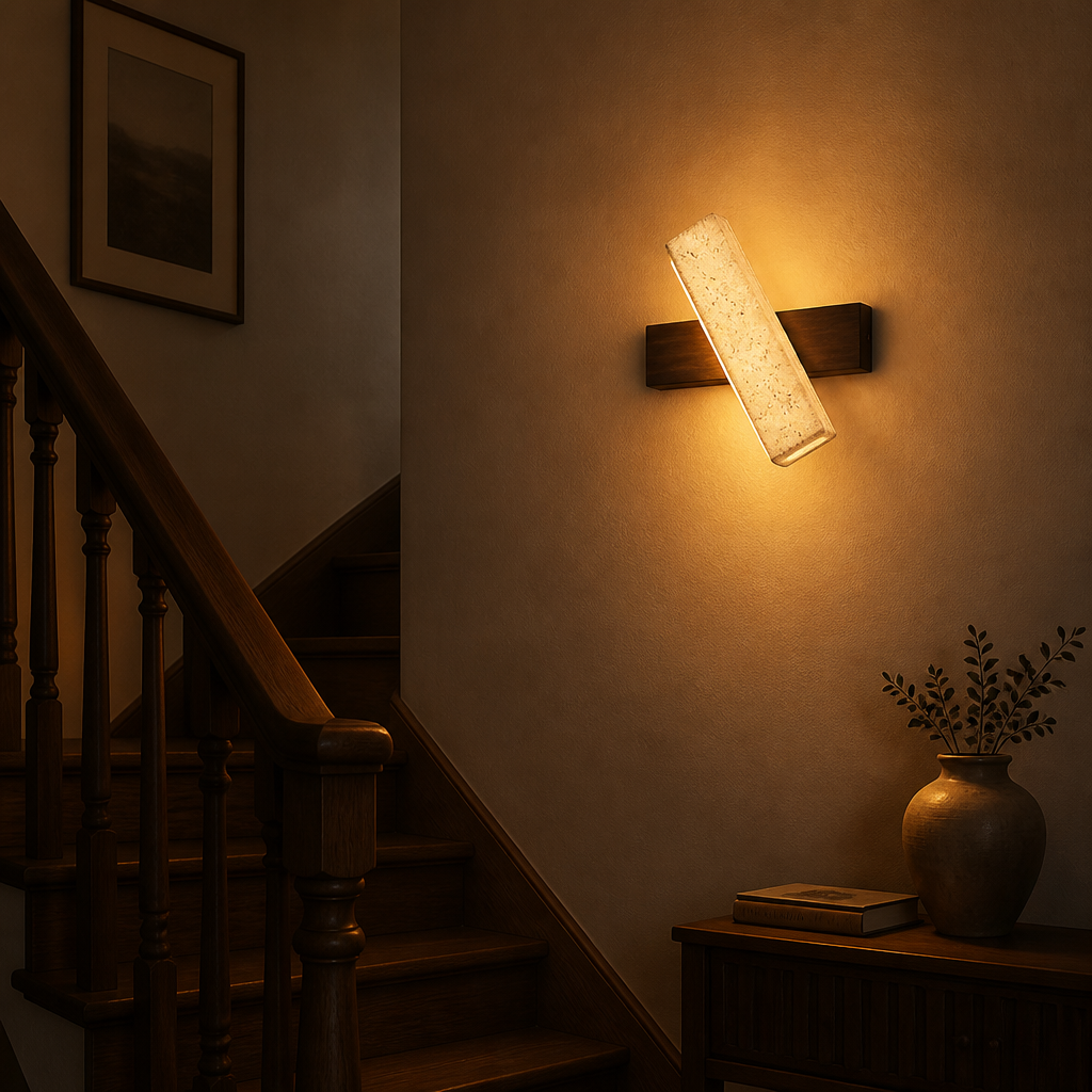 Natural Stone LED Handcrafted Wall Sconce