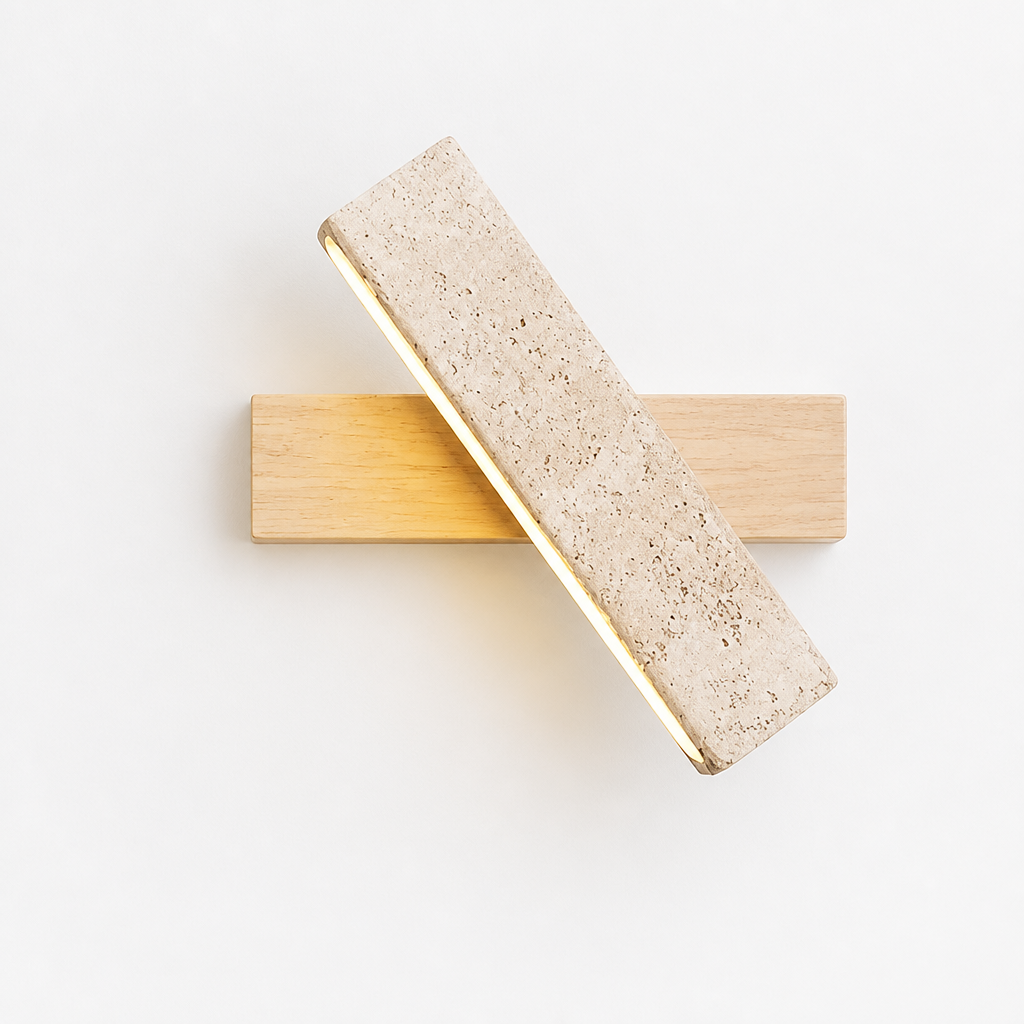 Natural Stone LED Handcrafted Wall Sconce