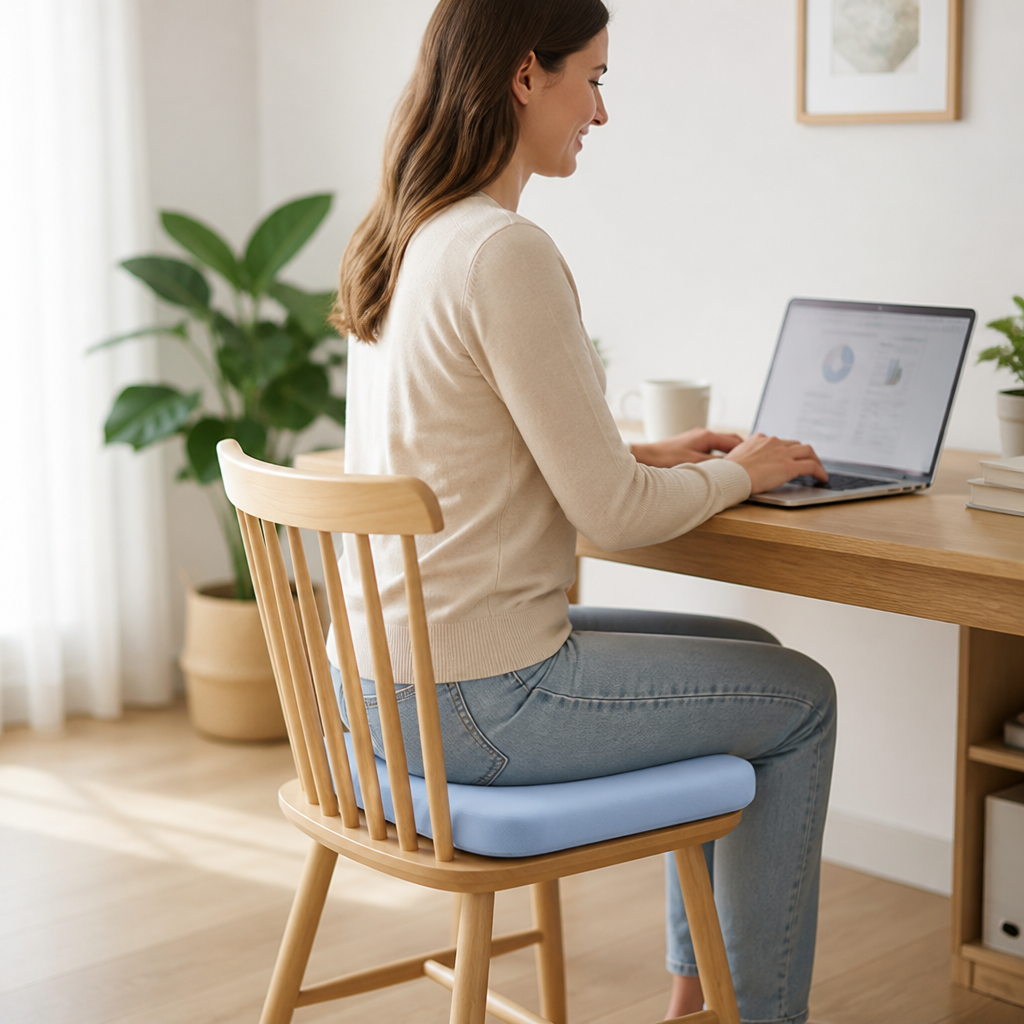 Orthopedic Seat Cushion Memory Foam Tailbone & Lumbar Support