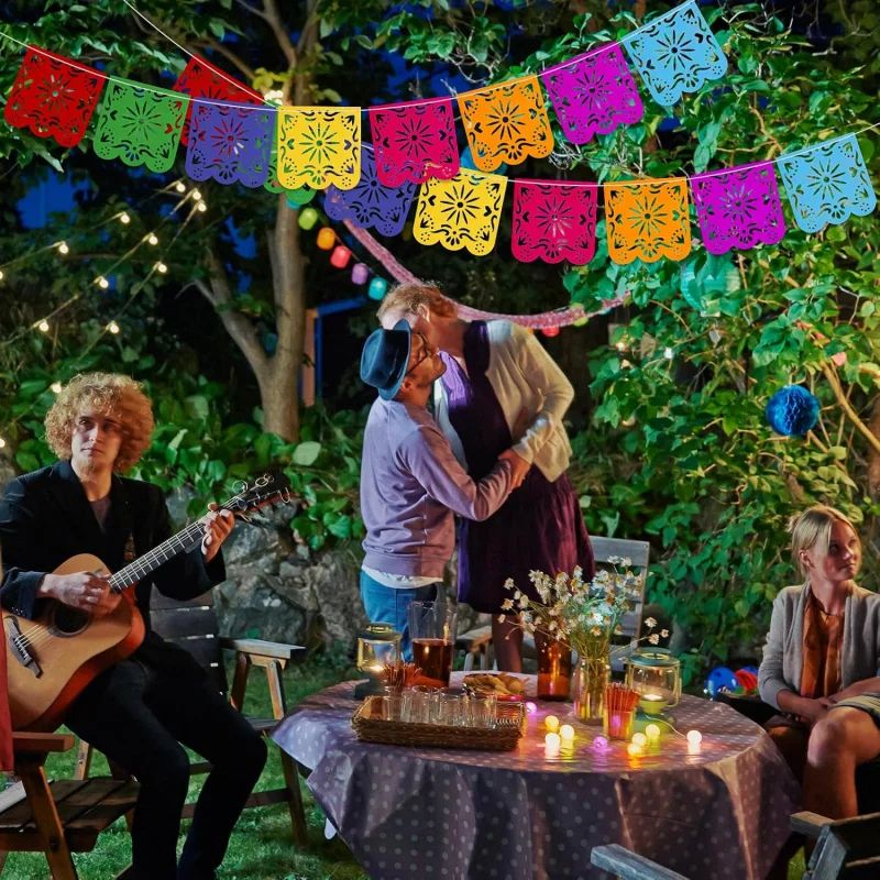 Papel Picado Garland Traditional Multicolor & Weatherproof
