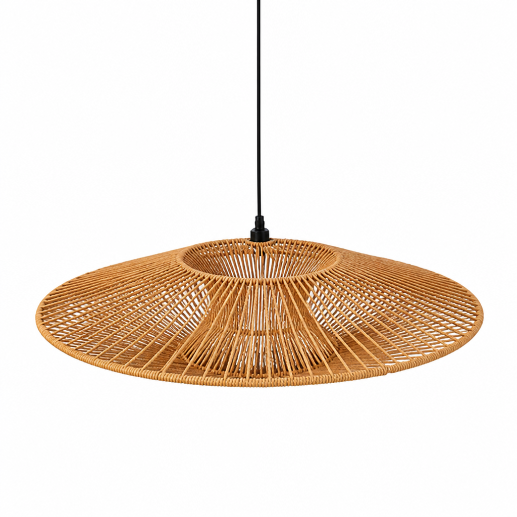 Paper Rope Flying Saucer Pendant Light