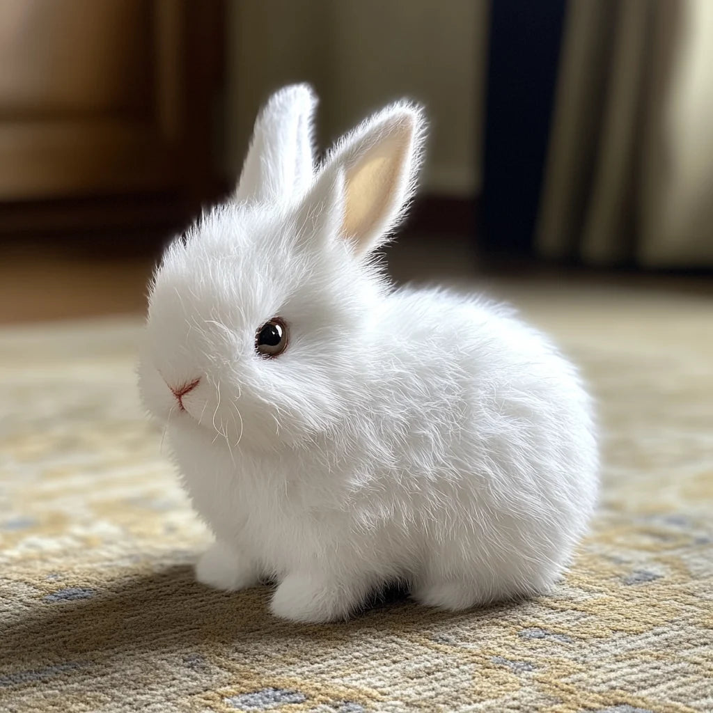 Plush Rabbit Toy Soft Faux Fur & Realistic Motion