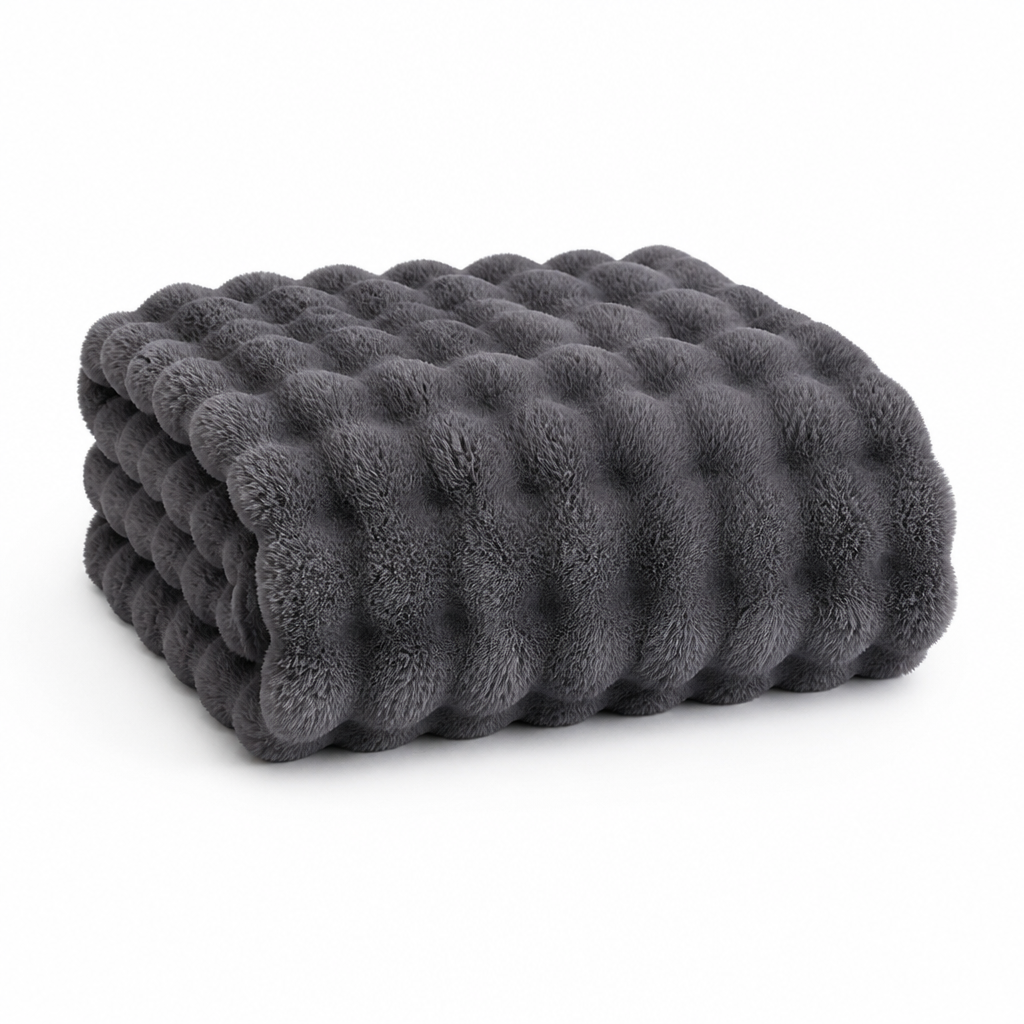 Plush Throw Blanket Velvety High-Pile Double-Sided Fleece
