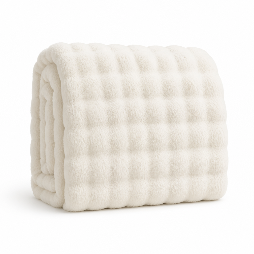 Plush Throw Blanket Velvety High-Pile Double-Sided Fleece