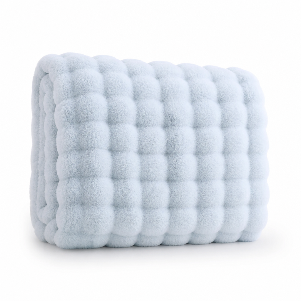 Plush Throw Blanket Velvety High-Pile Double-Sided Fleece