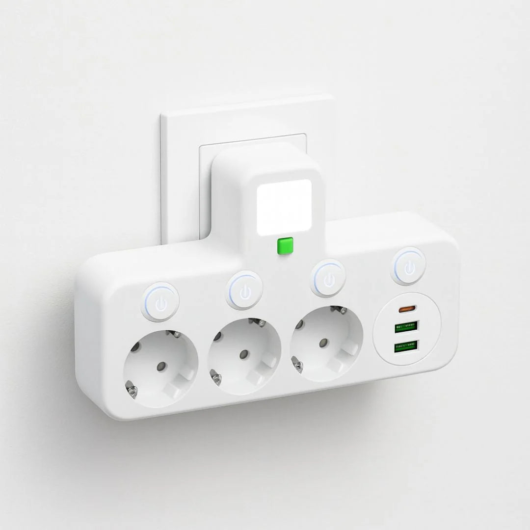Power Strip 3 Outlets USB & Type-C Surge Protection