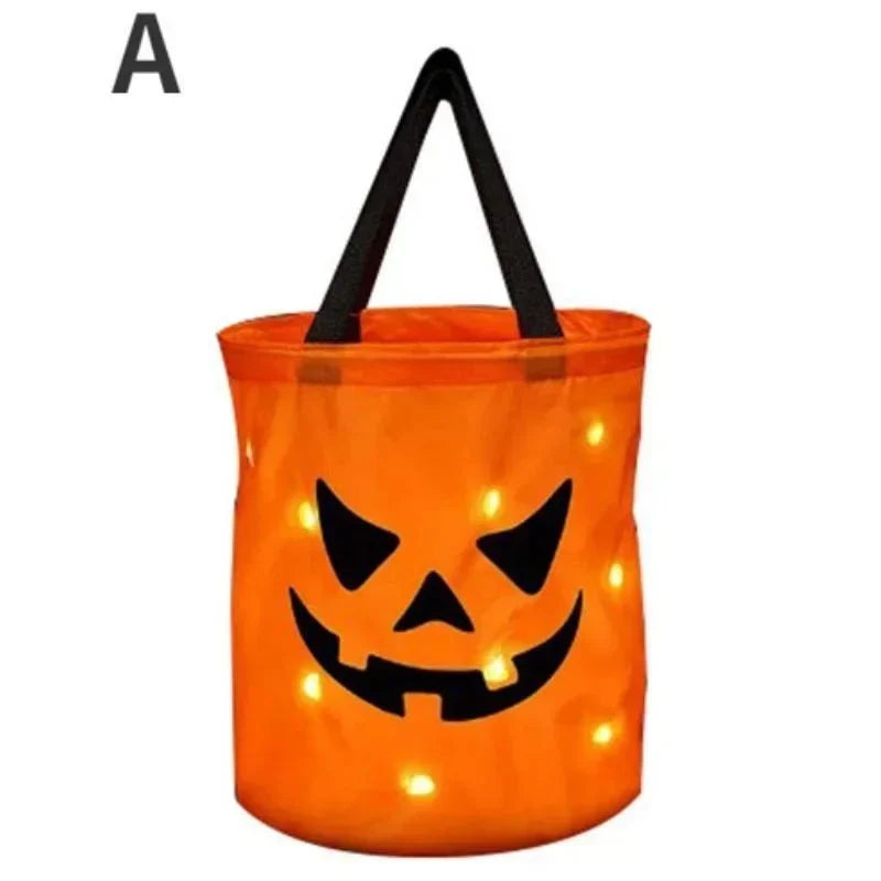 Pumpkin Bucket LED Light Foldable & Reusable