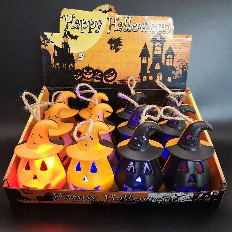 Pumpkin Lantern Battery-Powered Portable Flameless LED