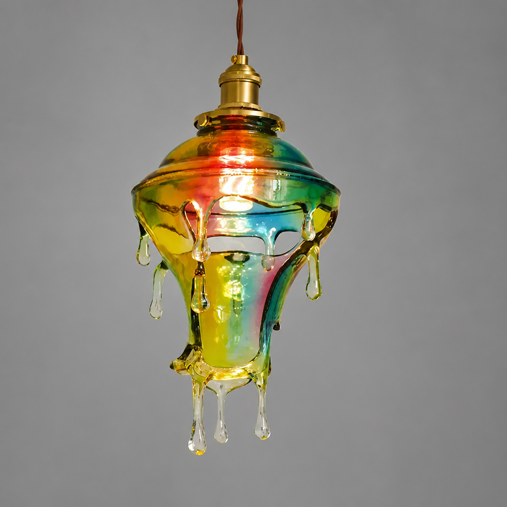 Resin LED Melting Candle Droplet Pendant Light