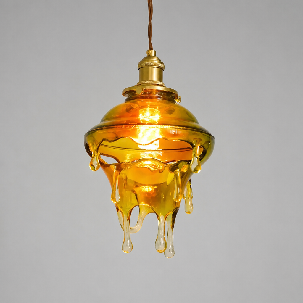 Resin LED Melting Candle Droplet Pendant Light