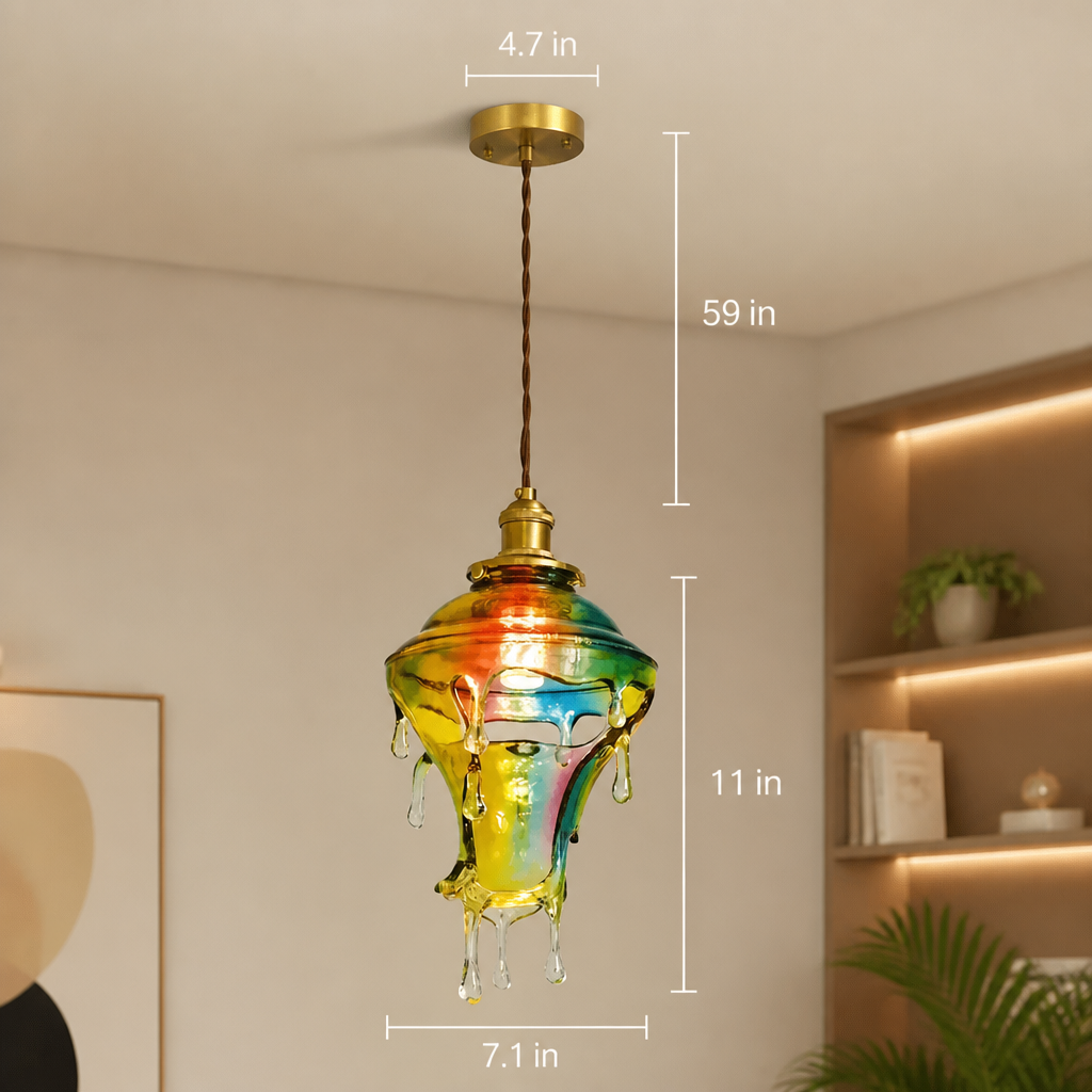 Resin LED Melting Candle Droplet Pendant Light