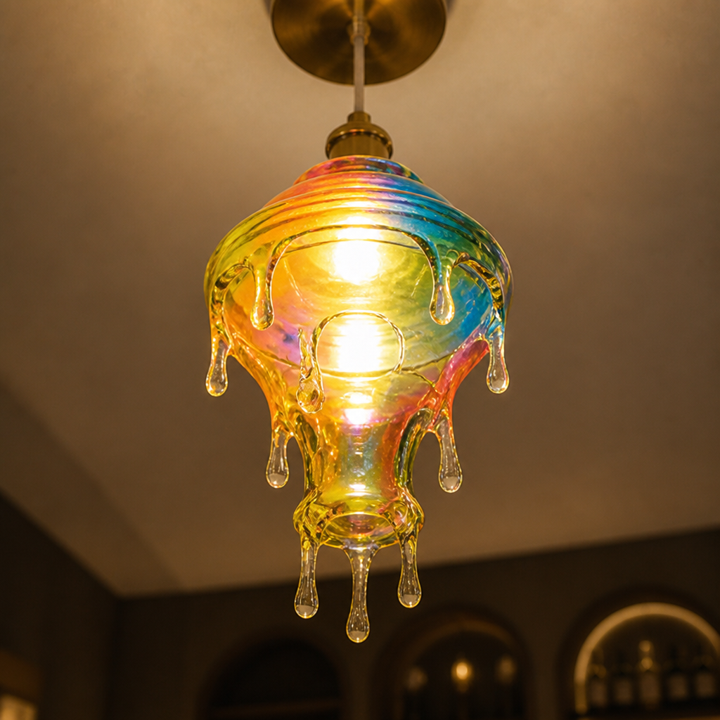 Resin LED Melting Candle Droplet Pendant Light