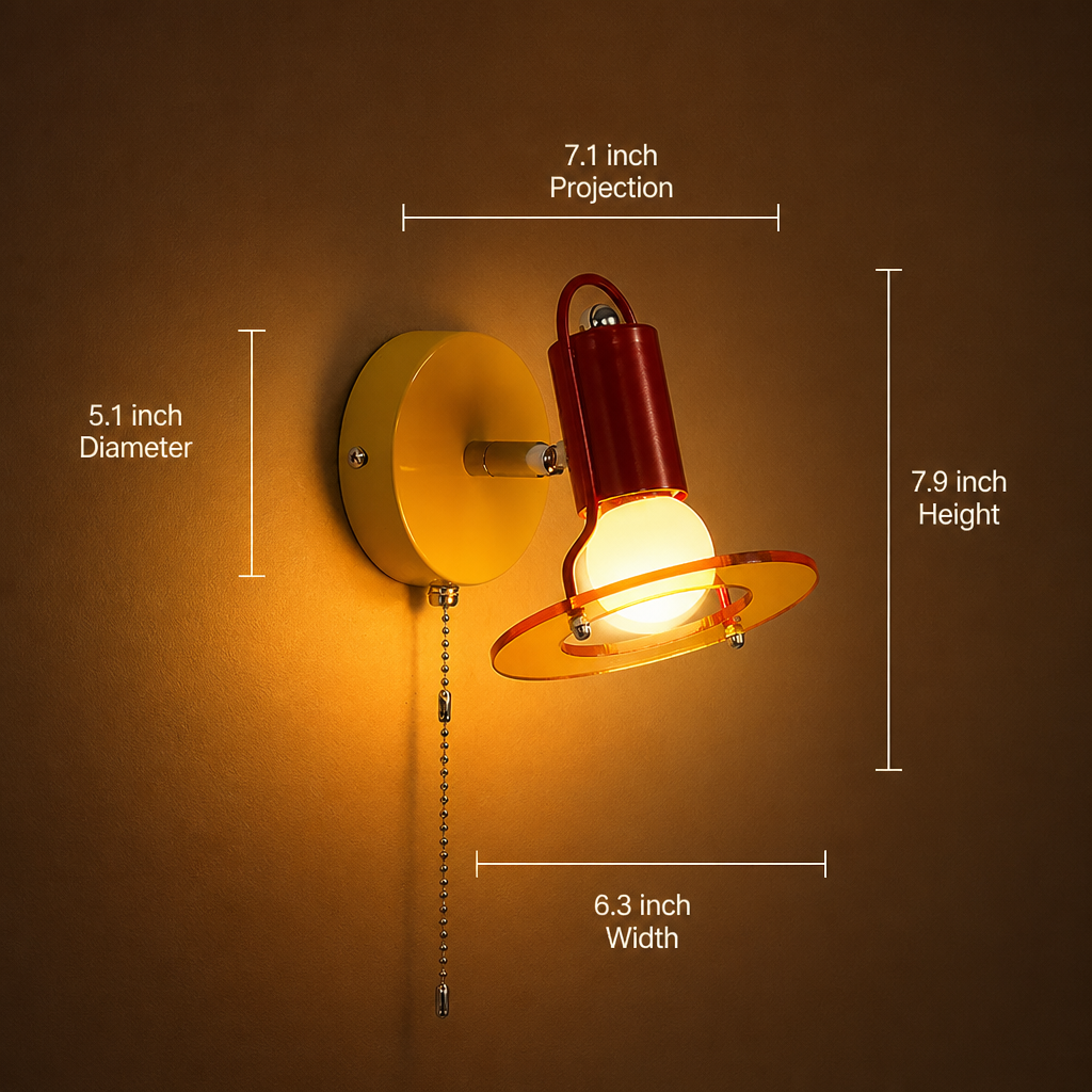Retro Acrylic LED Color-Changing Wall Sconce