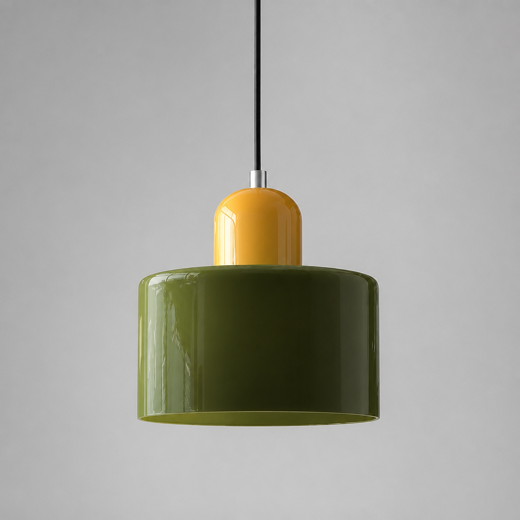 Retro Glass & Metal LED Pendant Light