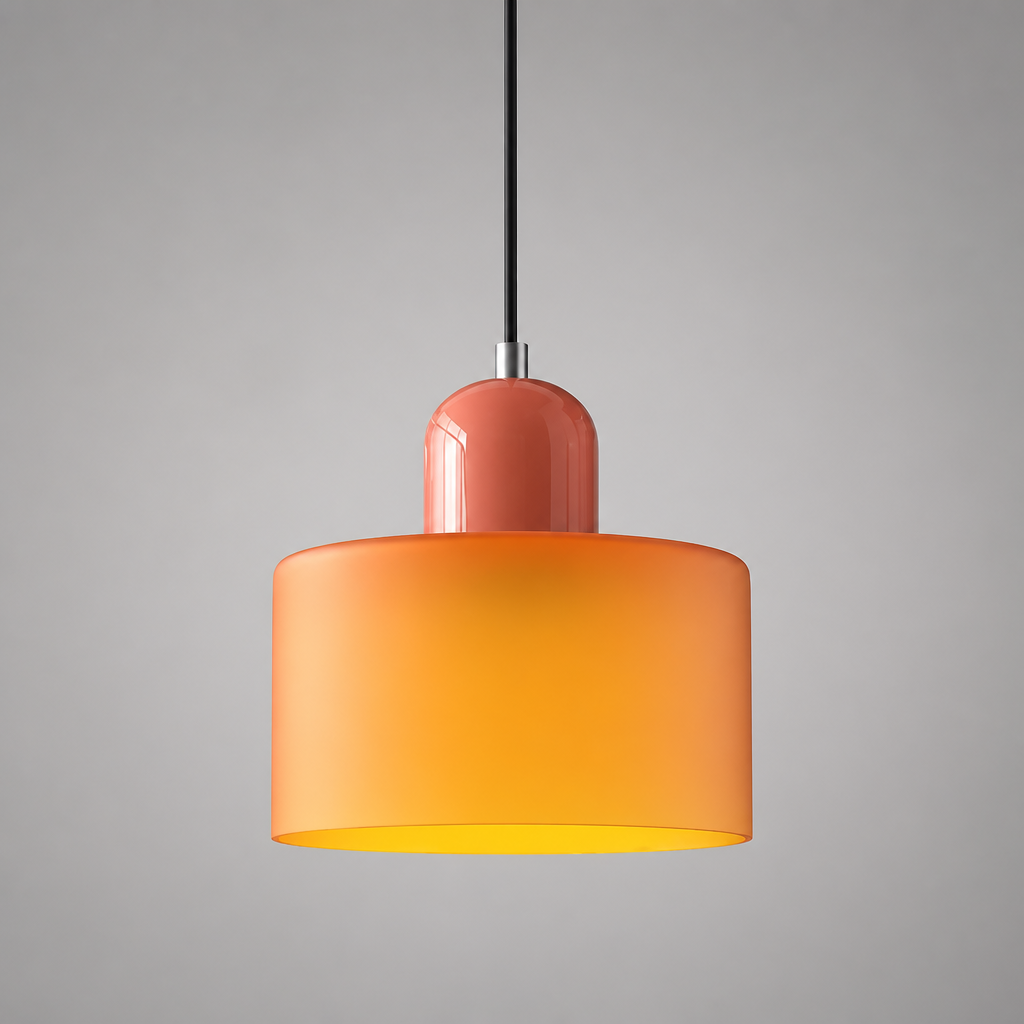 Retro Glass & Metal LED Pendant Light