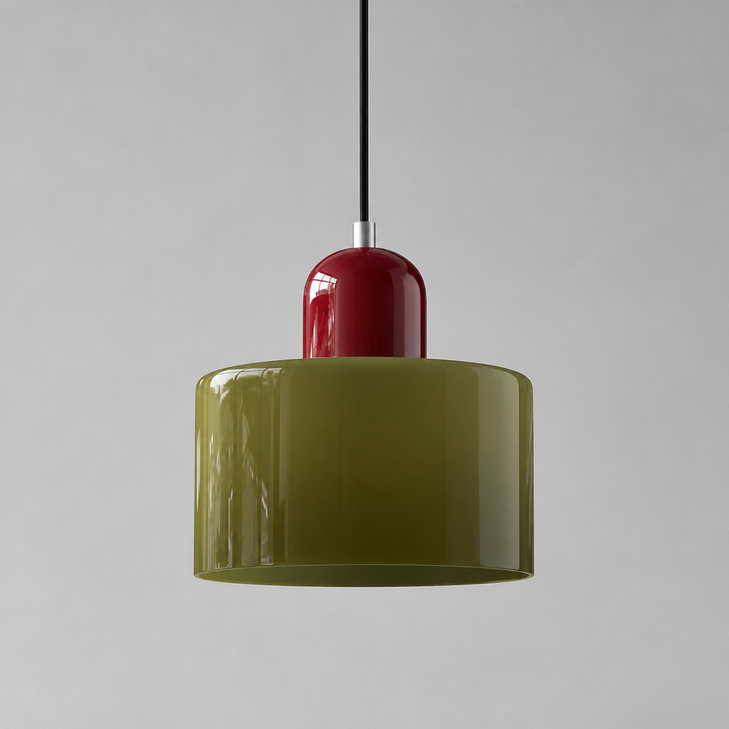 Retro Glass & Metal LED Pendant Light
