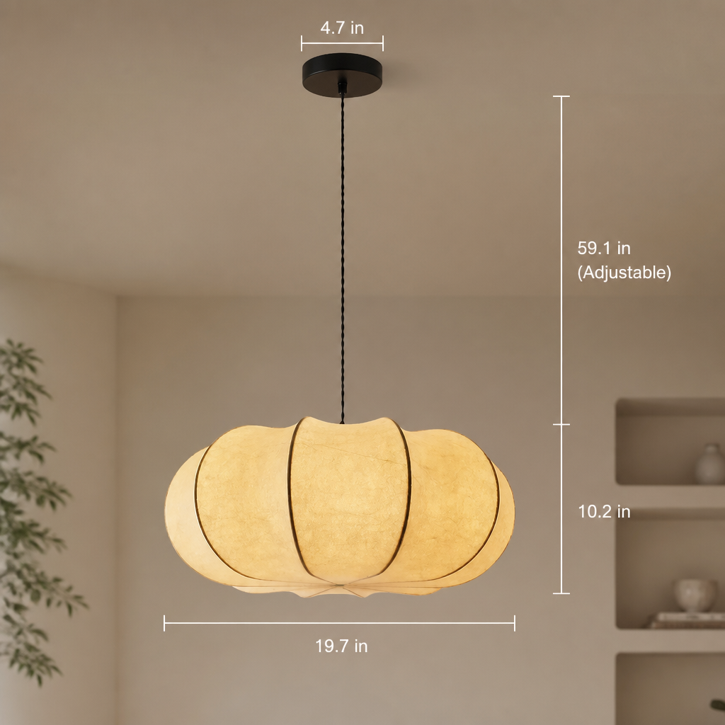 Retro Silk Pendant Light