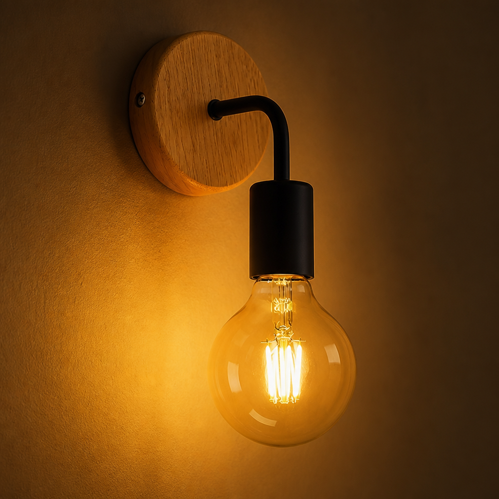 Rustic Metal Semi-Flush Wall Sconce