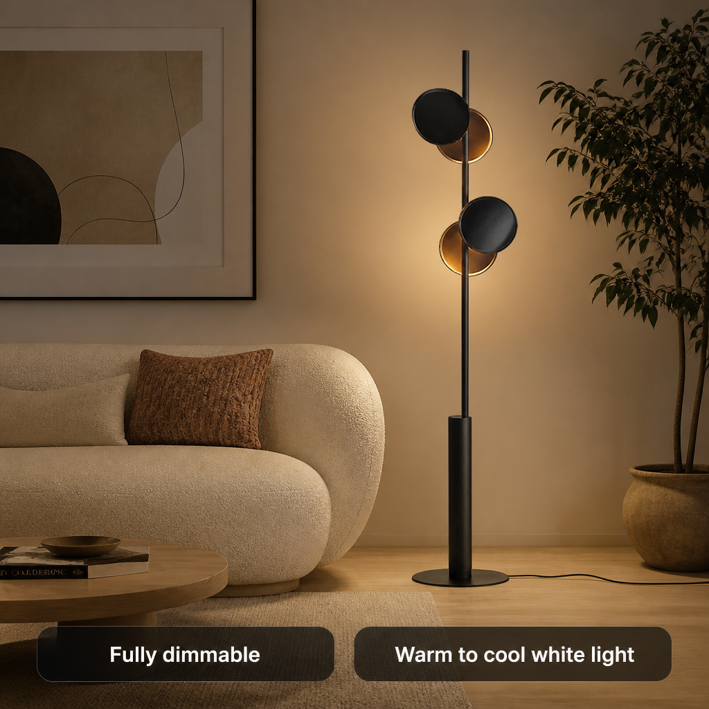 Scandinavian Black Floor Lamp
