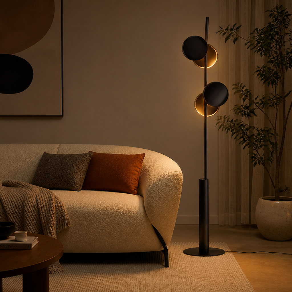 Scandinavian Black Floor Lamp