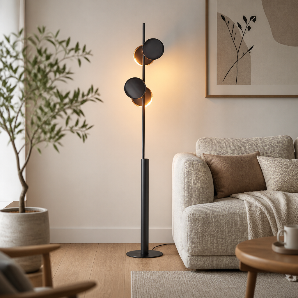 Scandinavian Black Floor Lamp