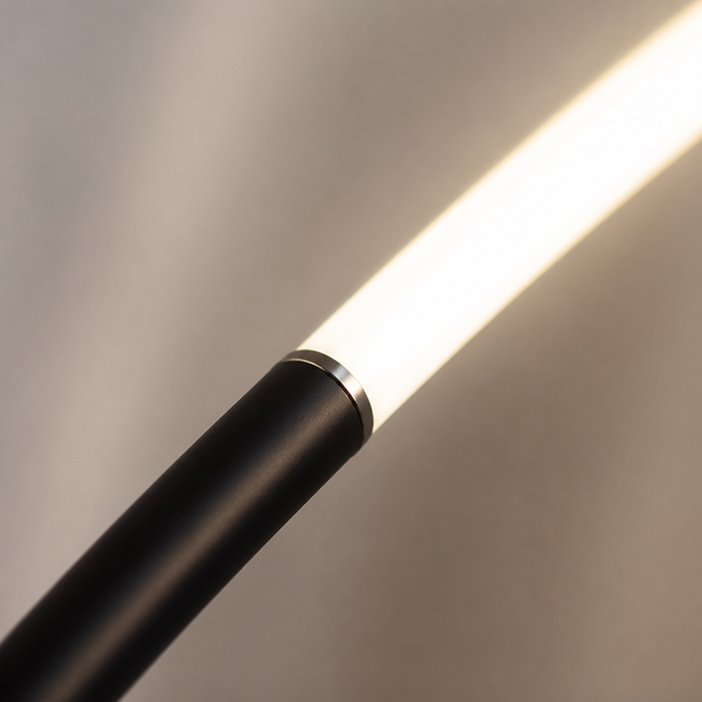 Scandinavian Black LED Arc Floor Lamp