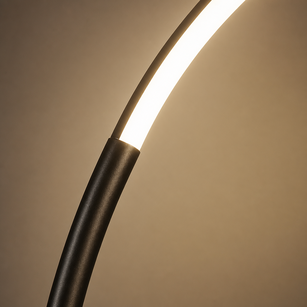 Scandinavian Black LED Arc Floor Lamp