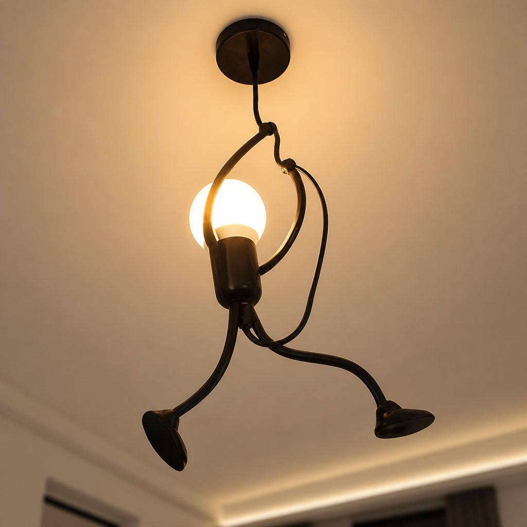 Scandinavian Black Metal Pendant Light