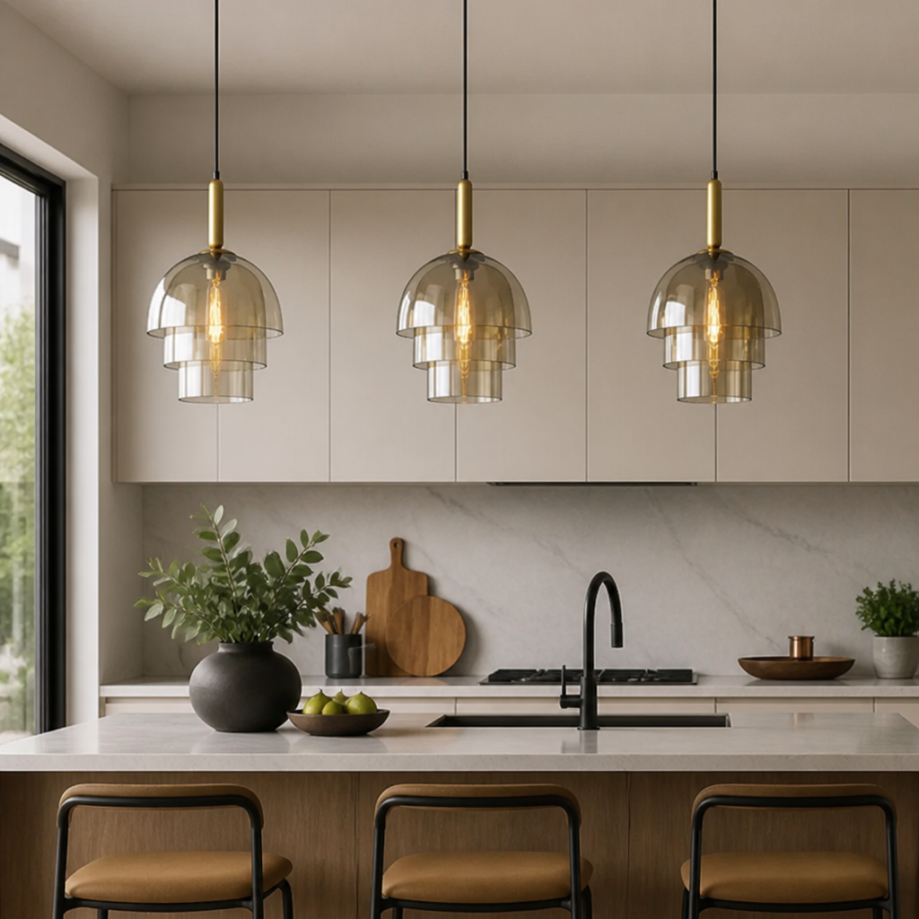 Scandinavian Champagne Glass Layered Pendant Light