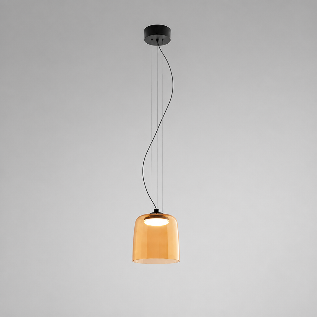 Scandinavian Colored Glass LED Pendant Light