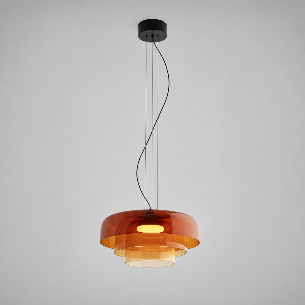 Scandinavian Colored Glass LED Pendant Light