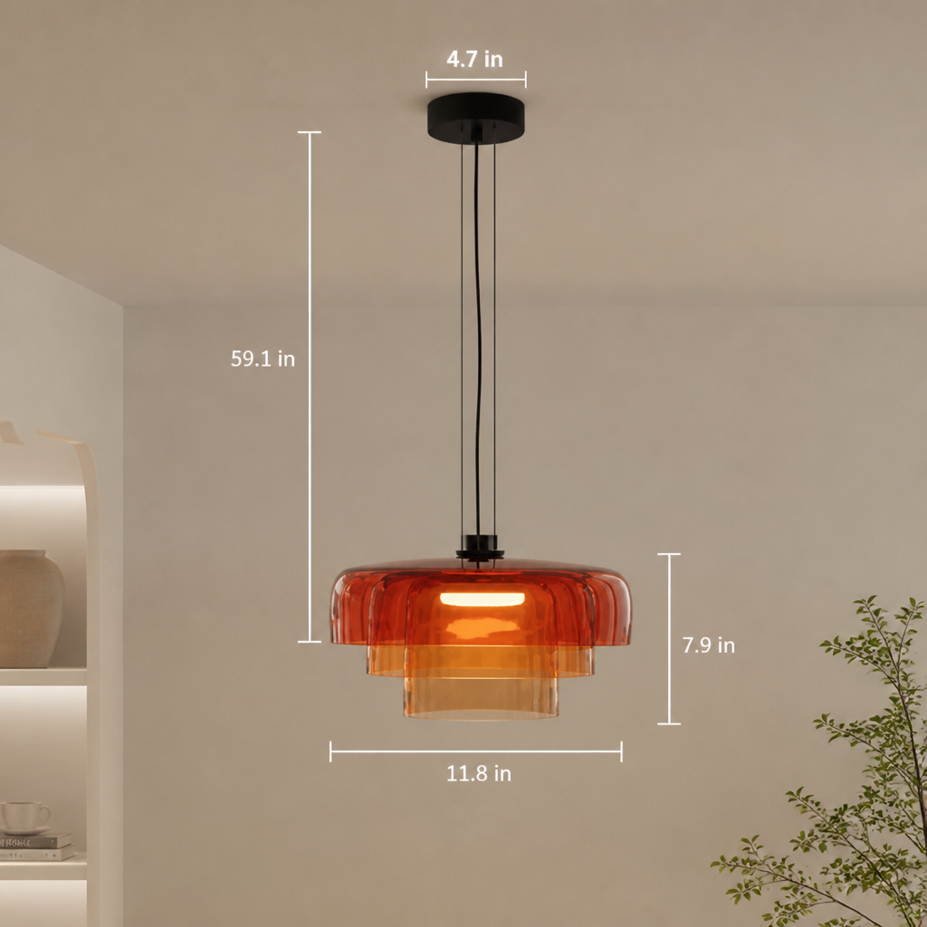 Scandinavian Colored Glass LED Pendant Light