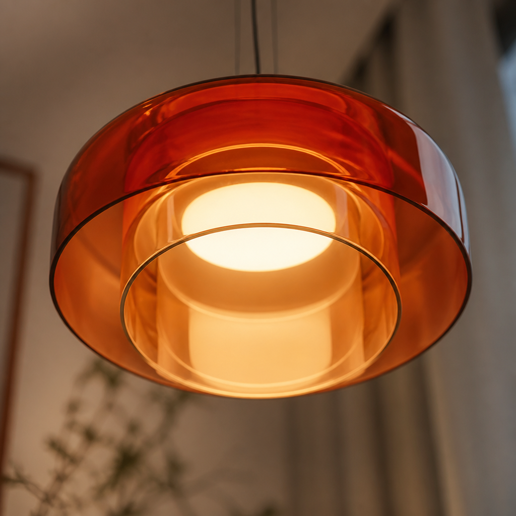 Scandinavian Colored Glass LED Pendant Light