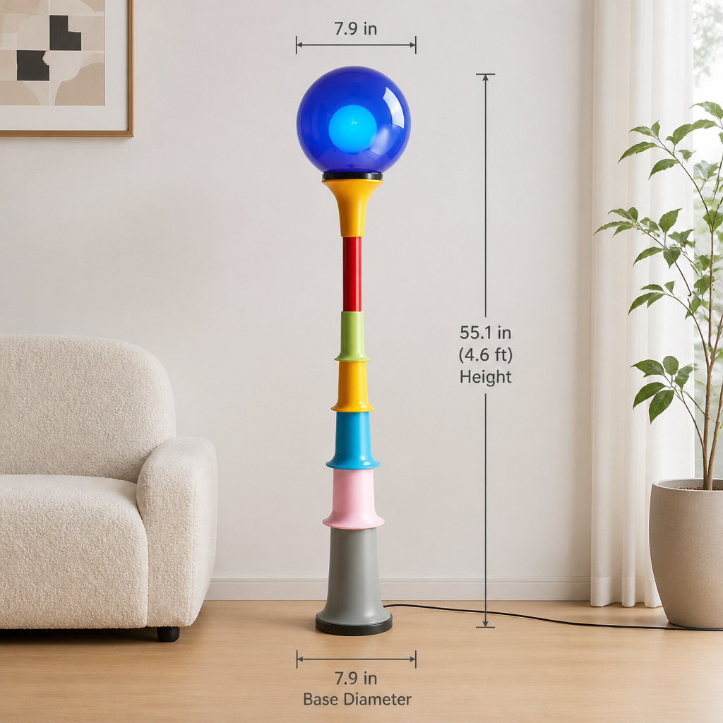 Scandinavian Colorful Acrylic LED Floor Lamp