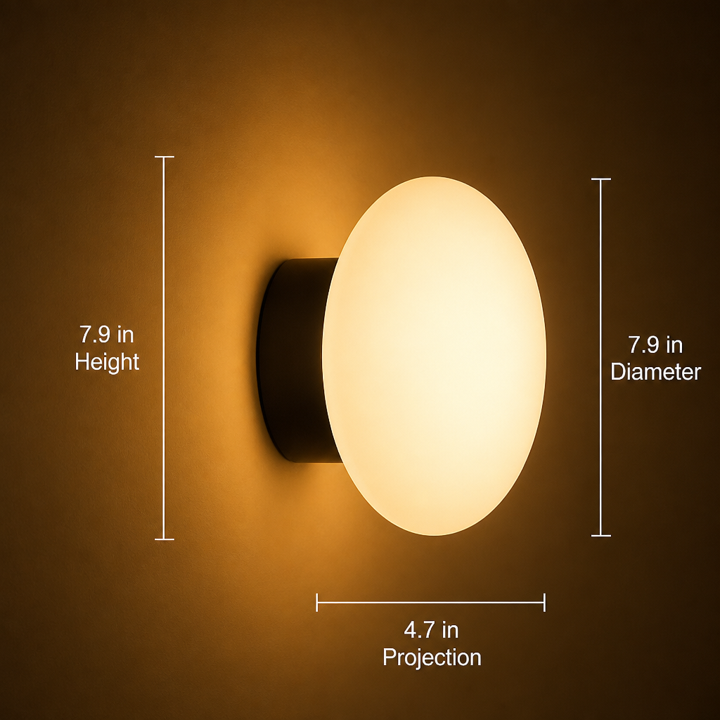 Scandinavian Copper LED Globe Wall Sconce