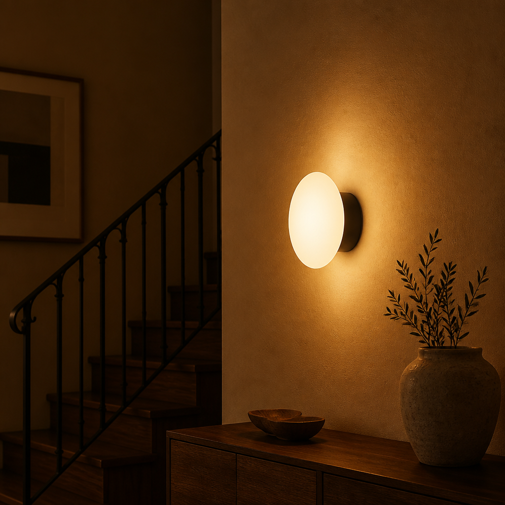 Scandinavian Copper LED Globe Wall Sconce