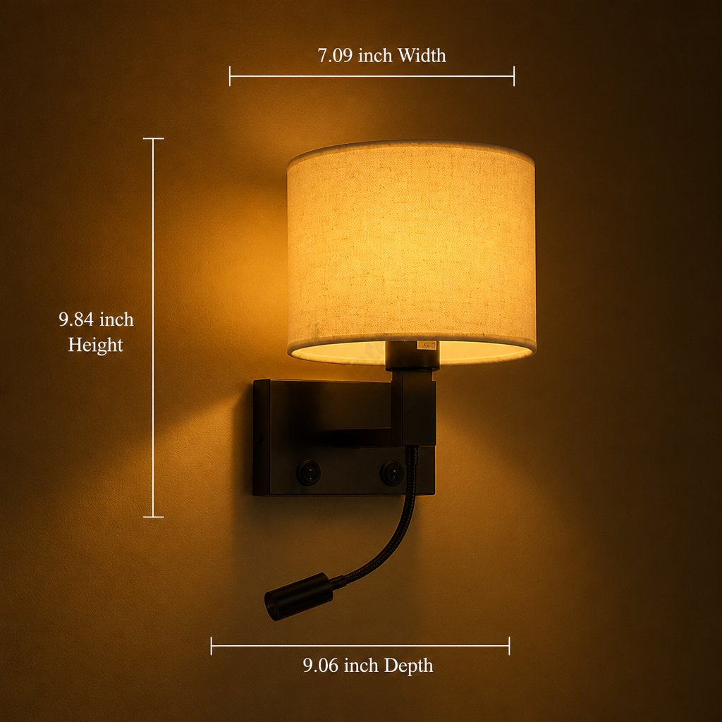 Scandinavian Fabric Adjustable Wall Sconce